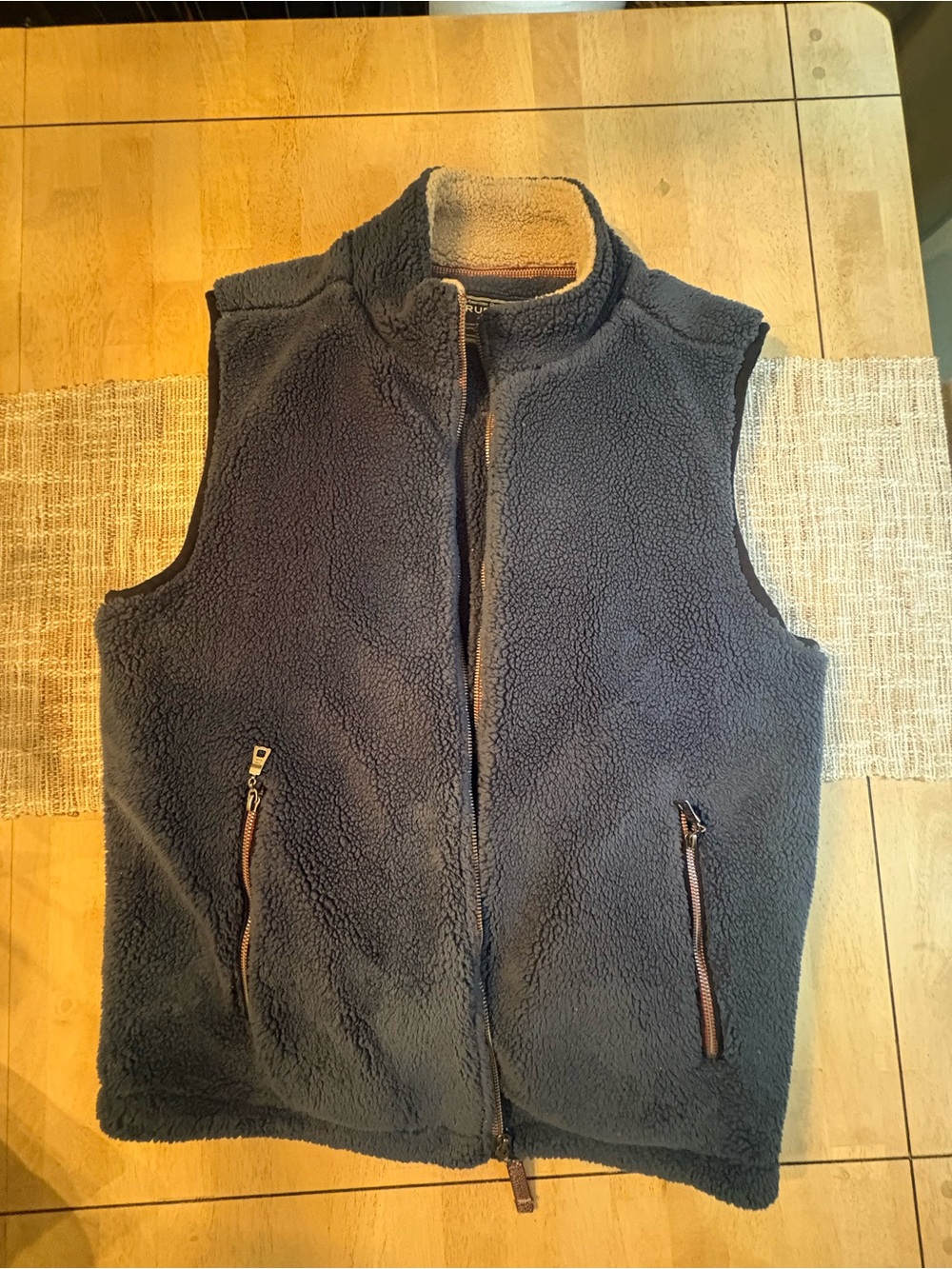 True Grit Navy Sherpa Fleece Vest